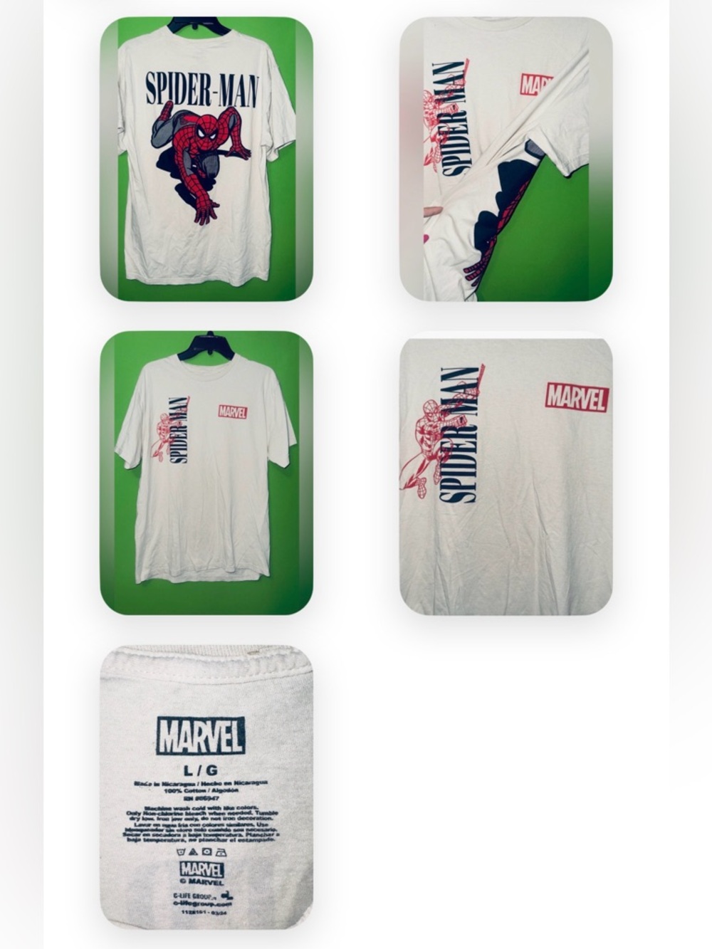 Marvel Spider-Man Graphic  2 sided Tee in White and Red
